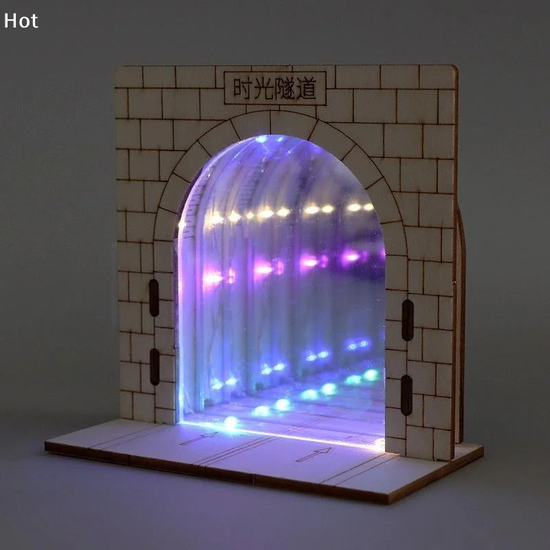 DIY Abyss Mirror Time Tunnel Lamp Visual Calming Fidget Color Glowing Desk Decor Collectible Holiday SupplyFurnishing world