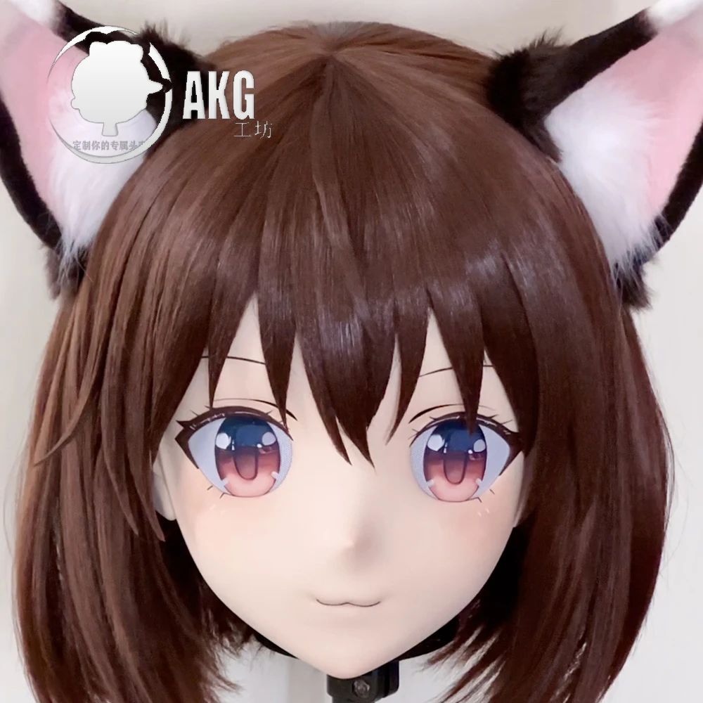 

(AL200)Customize Character Crossdressing Female/Girl Resin Full/Half Head With Lock Anime Cosplay Japanese Animego Kigurumi Mask