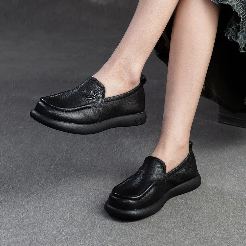 GKTINOO 2024 Fashion Women Shoes Genuine Leather Loafers Women Casual Shoes Soft Comfortable Shoes Women Flats