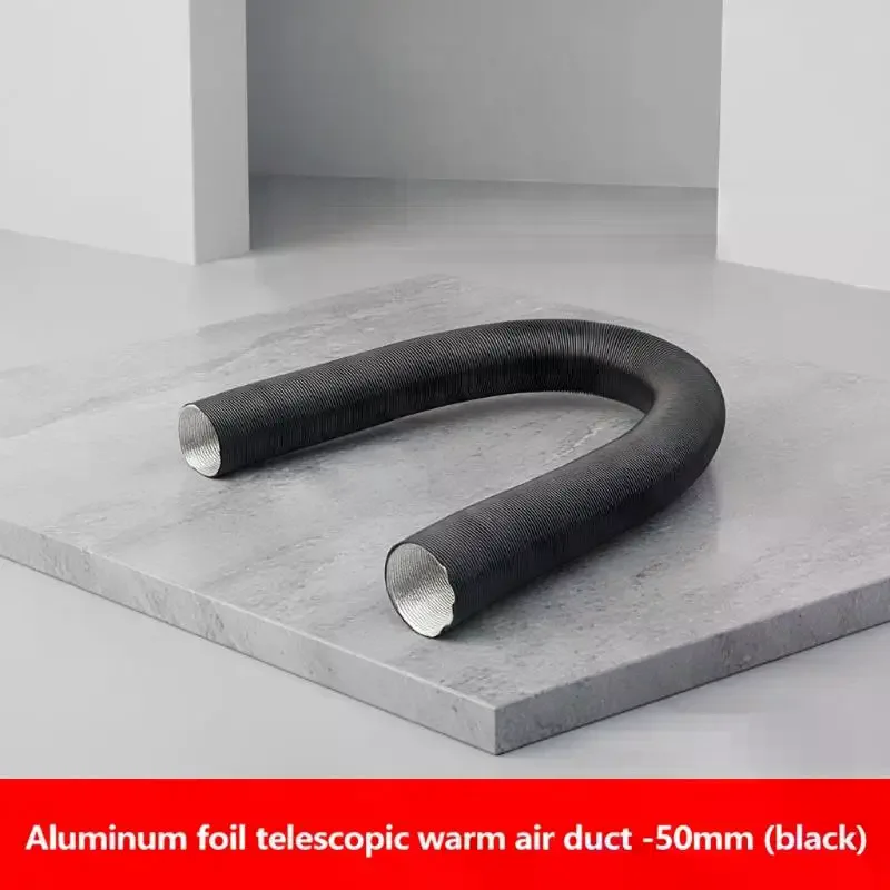 ID50mm Stretchable Air Hose: Aluminum Foil Auxiliary Heater Duct For Various Lengths