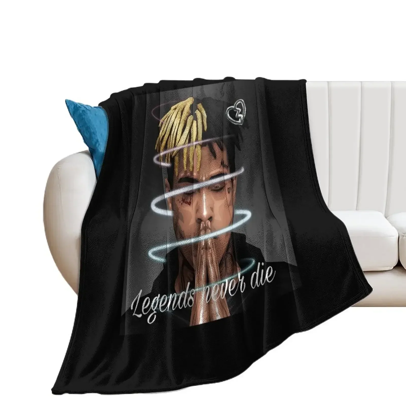 

Rapper T-ShirtXxxtentaction Legends Never Die Throw Blanket Comforter Stuffeds Polar anime Blankets