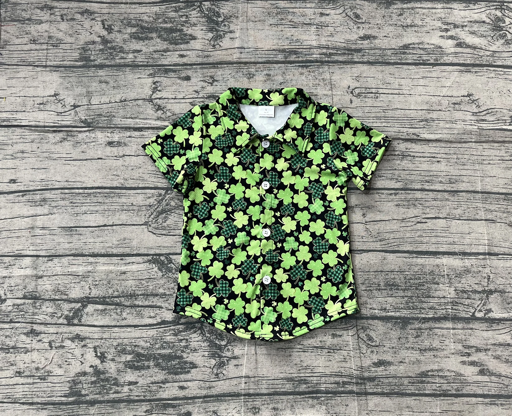 

Z1107-09 BT1455 Kids St. Patrick's Day Clothing Short Sleeve Shirt Baby Boys Top