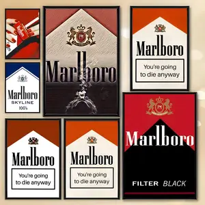 marlboro skyline cigarettes Menthol 100 Box made in USA, 4 cartons, 40 packs. Free shipping! needle sleeve and bottom hem Features 4.5 oz. Marlboro poster-AliExpress