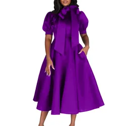 Afrikaanse Jurken Voor Vrouwen Zomer Elegante Afrikaanse Vrouwen Halve Mouw Polyester Wit Geel Rood Lange Jurk Dashiki Afrikaanse Kleding