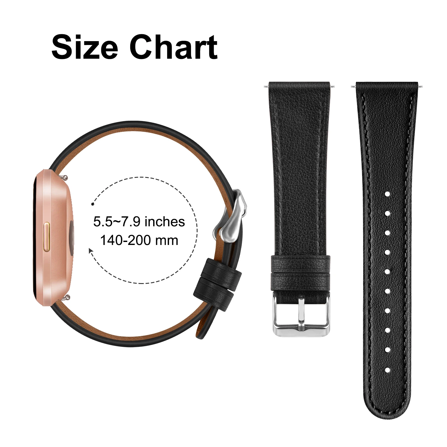 حزام ساعة جلدي لساعة Fitbit Versa 2 Versa Band بديل سوار معصم لساعة Fitbit Versa 2 Versa Lite