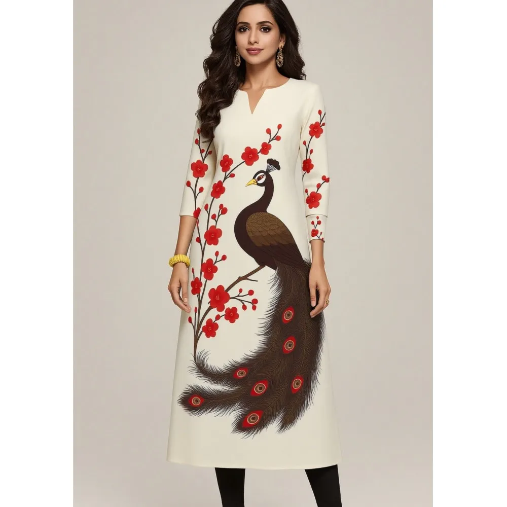 

Мусульманское платье Kurt, женское модное и элегантное прямое платье, повседневное кимоно с ярким цветочным узором, Femmes Musulmane