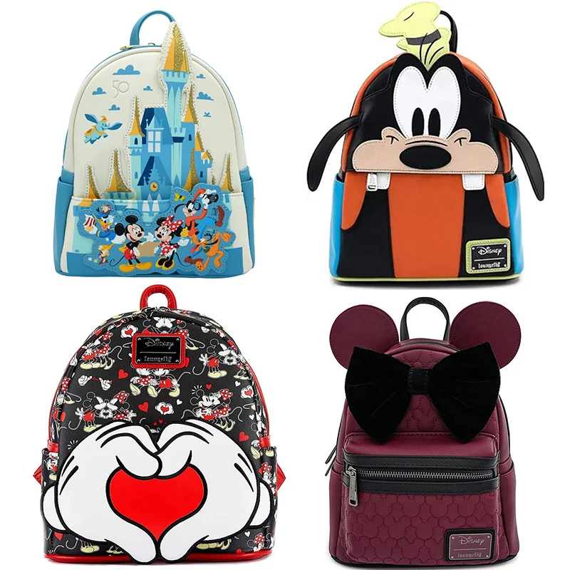 Mini Backpack Loungefly Minnie Mouse Quilted Velvet Bow Red