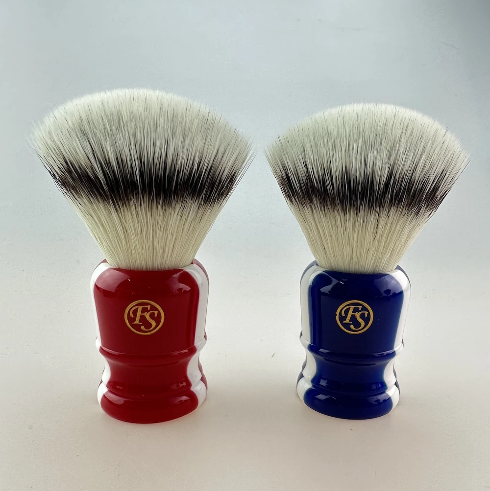 (G8)Shaving Brush,Red White/Blue White Colorful Handle, Best for Traditional Wet Shaving