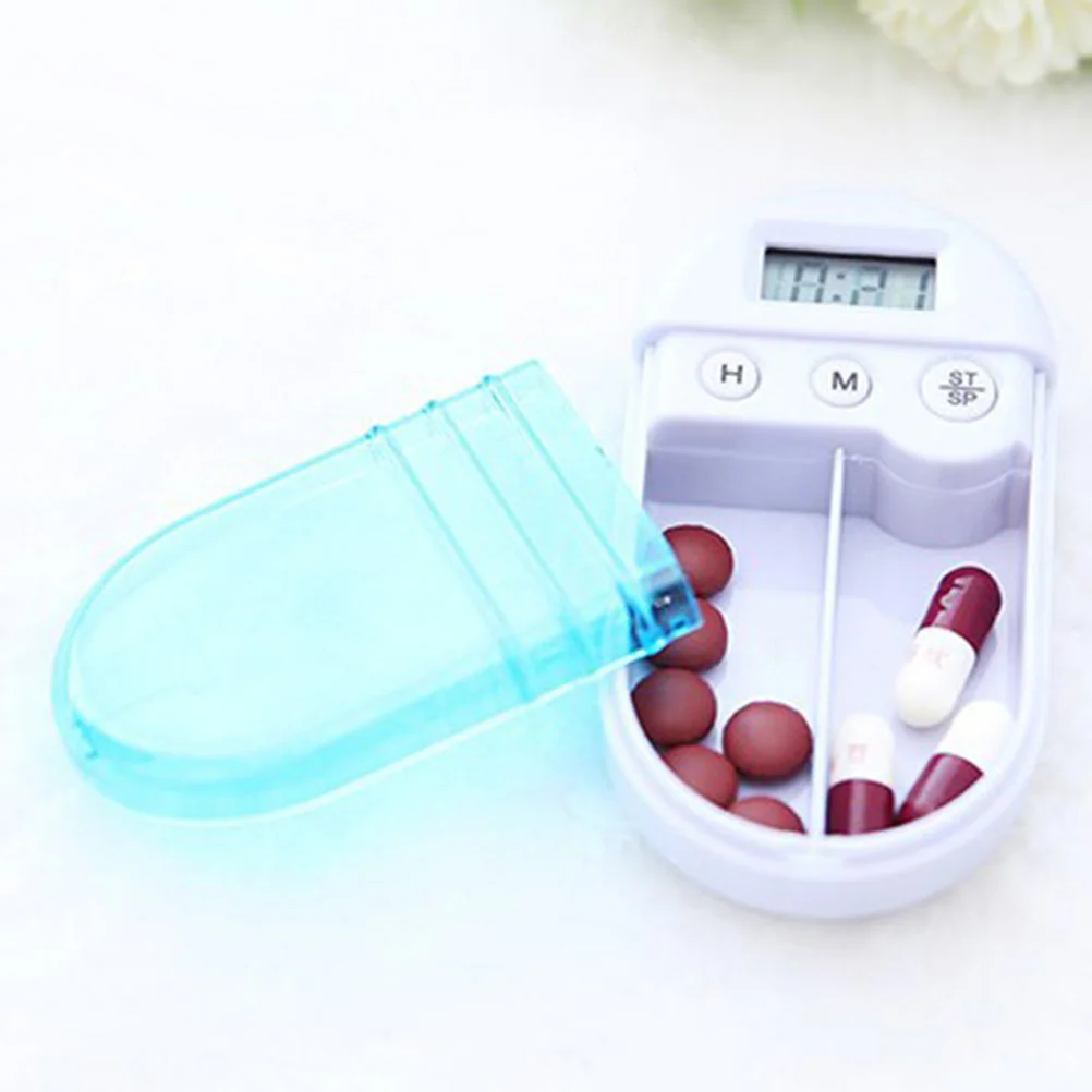 Daily Pill Boxes Organizer Travel Medicine Kit Case Sorter Electronic Timer Number Intelligent