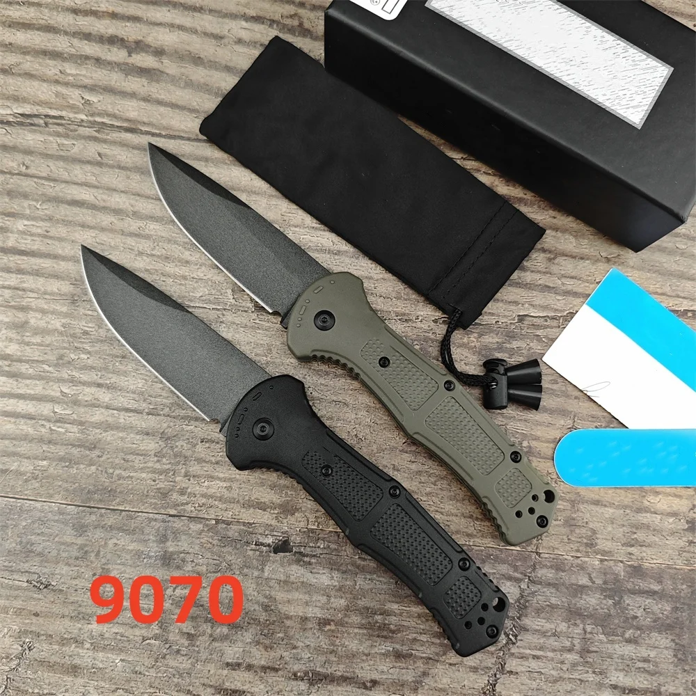 BM 593BK-01 PSK Personal Survival Kit Folding Knife D2 Cerakote Drop Point Blade Milled G10 Handle Camping Hunting EDC Multitool