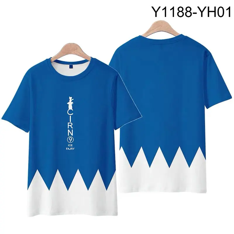 TouHou Project T-shirt print 3D mode musim panas kerah bulat lengan pendek Anime Jepang populer Streetwear ukuran Plus