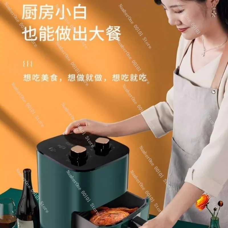 New Electric Oven,Large-Capacity Fully Automatic 5L Air Fryer,Intelligent Multi-Functional Household Oven,Non-Reversing View view 3