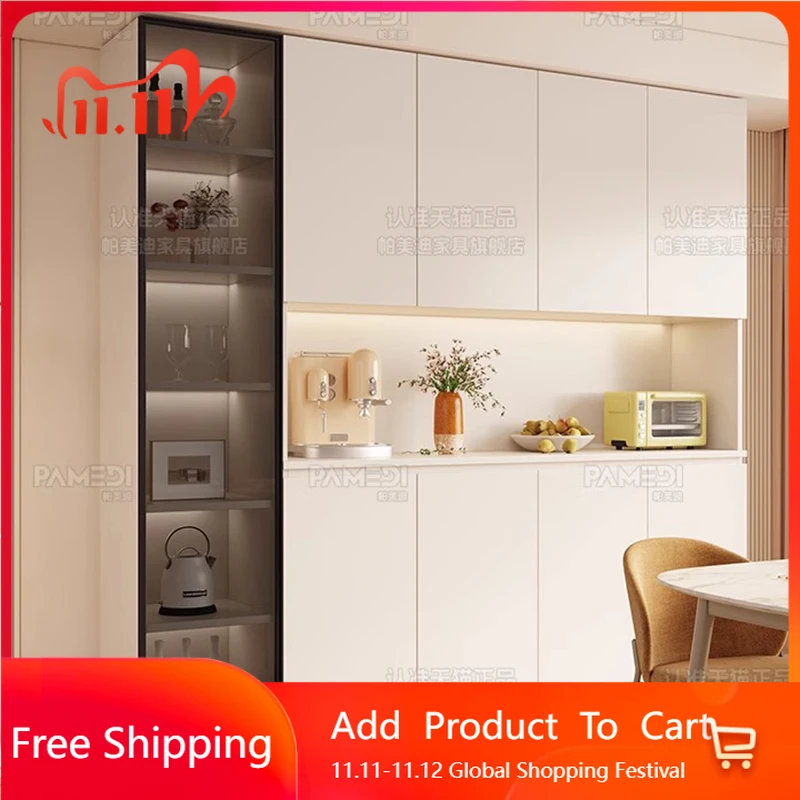 

Storage Shelves Bar Cabinet Restaurant Kitchen Luxury Wood Wine Cabinet Modern Multifunctional Estante Living Room Furniture