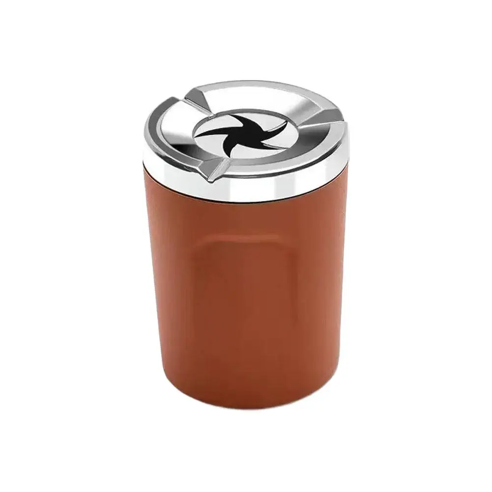 Auto-Aschenbecher mit hitzebeständiger Keramikeinlage und mechanisch drehbarem Deckel, universelles praktisches Auto-Innenzubehör ﻿ – Detail 4