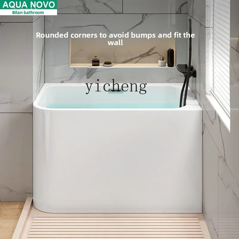 

deep bubble small apartment bathtub household sitting independent integrated Japanese acrylic