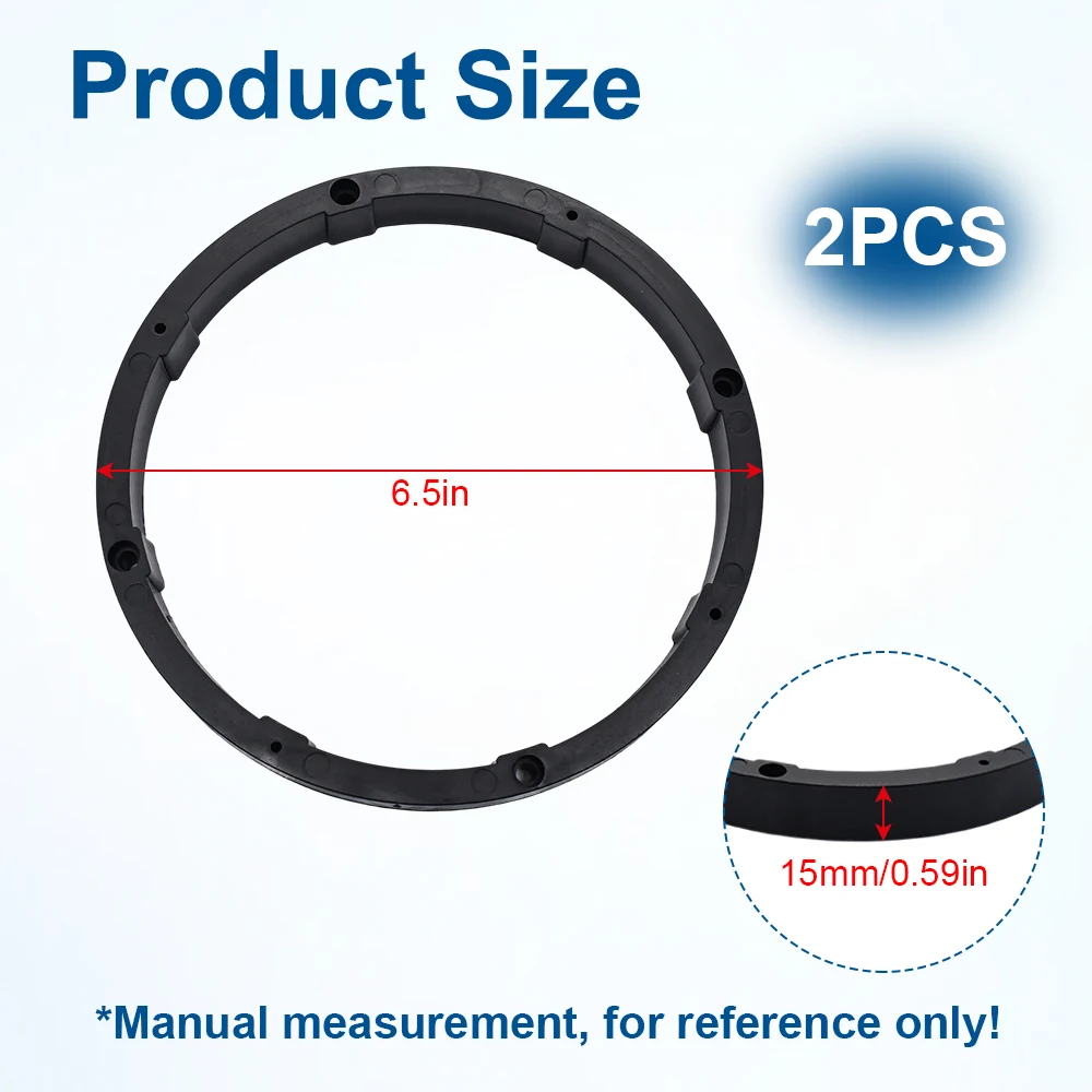 Universal 6.5 Inch Beveled Car Speaker Spacer Adapter Refitting Audio Mat