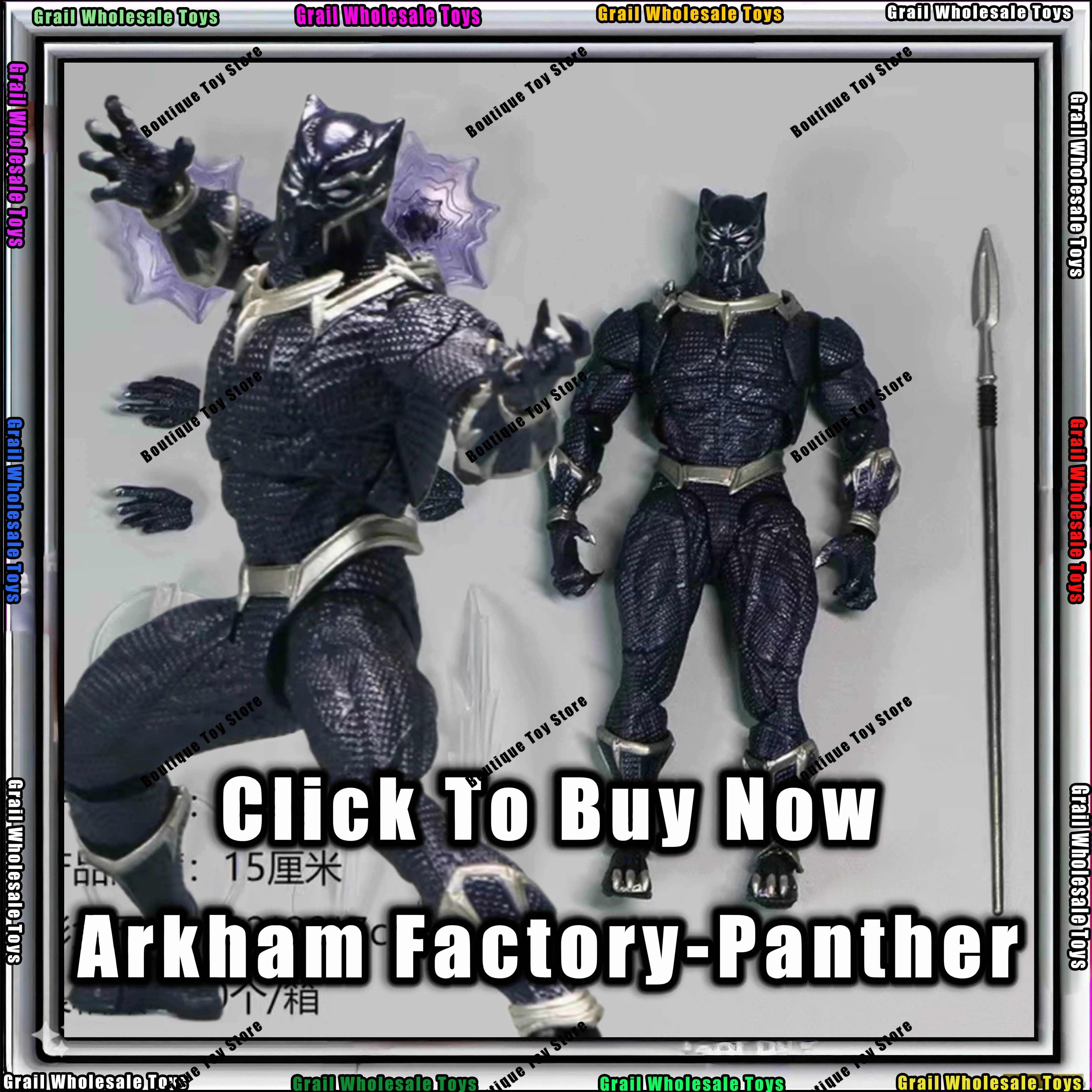 【在庫あり！】-アーカムファクトリー-マーベル-ブラックパンサー-レボルテック-ヤマグチ-フィギュア-アクションフィギュア-モデル-ジョイント可動人形-おもちゃ-ギフト