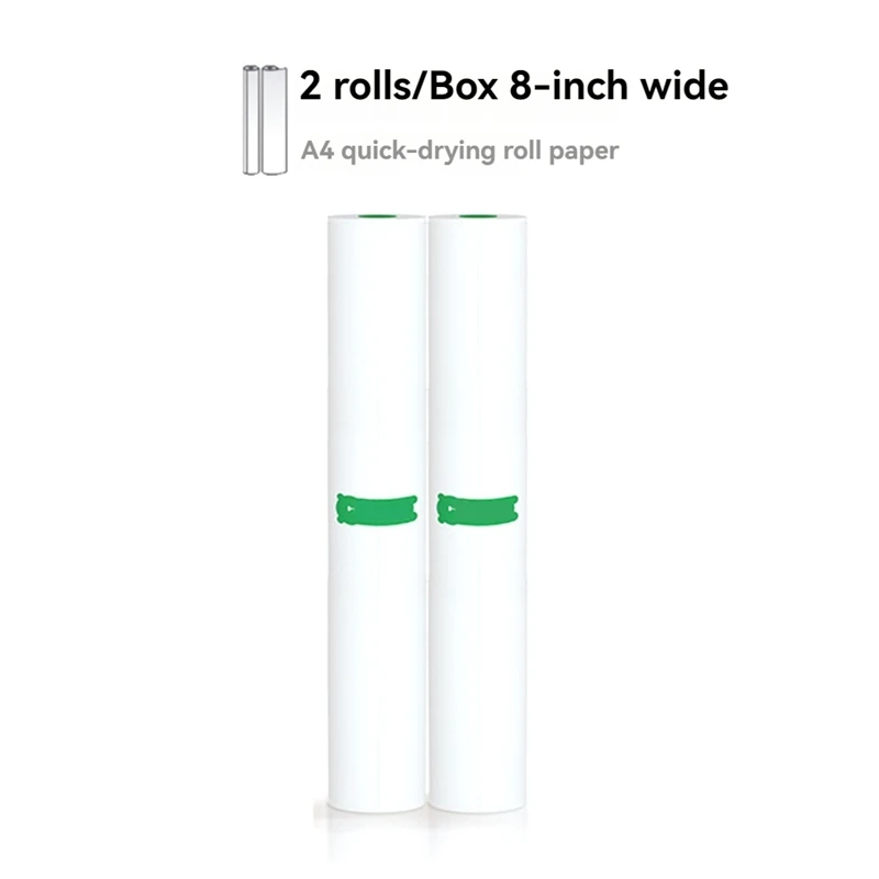 Papel térmico A4 para impressora Peripage A40, tipo de escrita de secagem rápida, rolo de papel contínuo, papel térmico