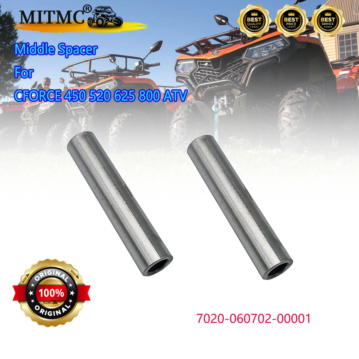 Original Middle Spacer ,Bush Sleeve of Rear Bearing Carrier For Cforce 450 520 625 800 ATV 7020-060702-00001 5ASV-050002-6001