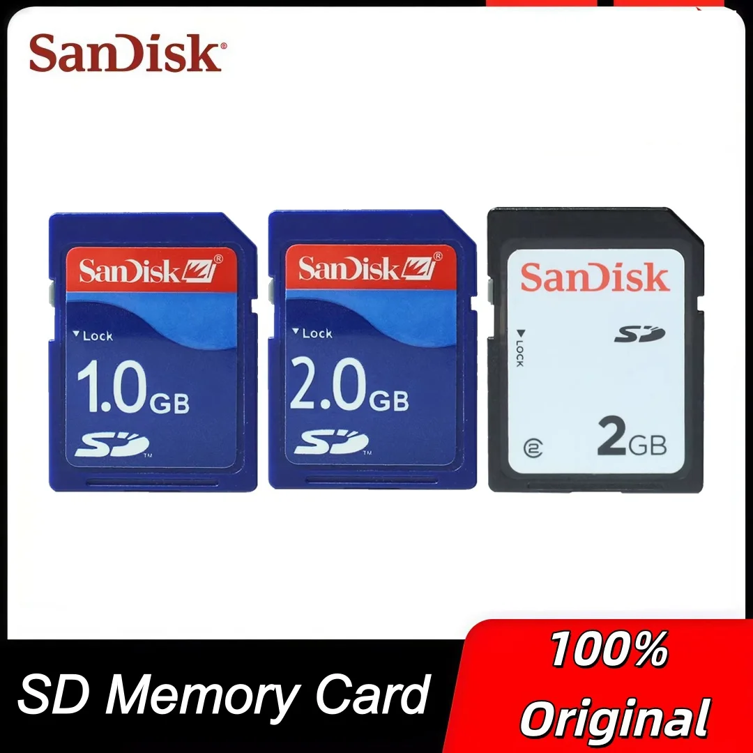 

Оригинальная карта памяти Sandisk SD 1GB 2GB для камер Canon, Panasonic, цифровых 3D-принтеров, CNC-принтеров.