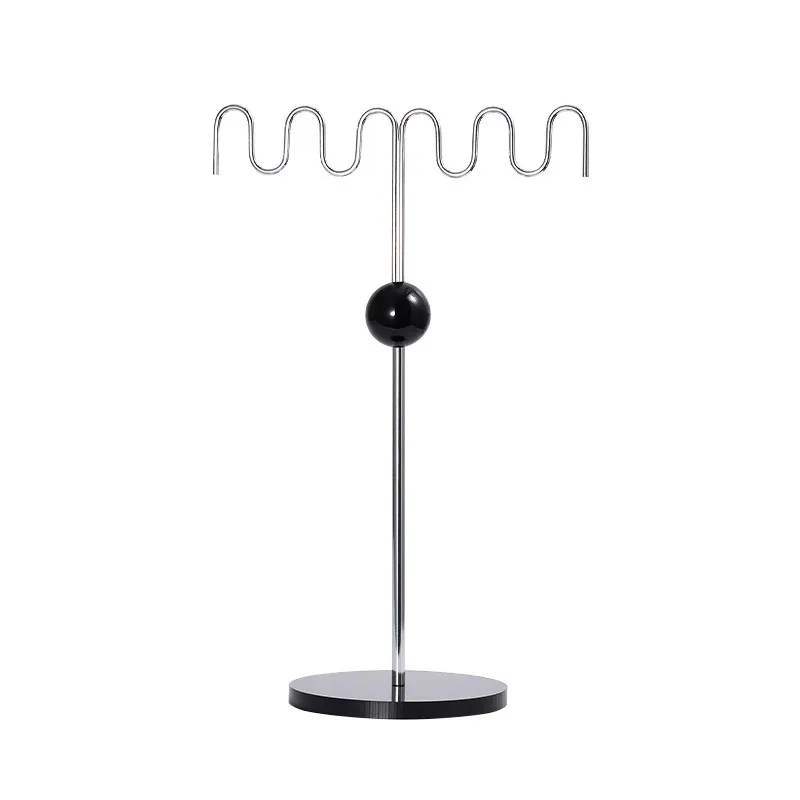 Medieval curved jewelry rack desktop light luxury necklace earrings display rack dresser