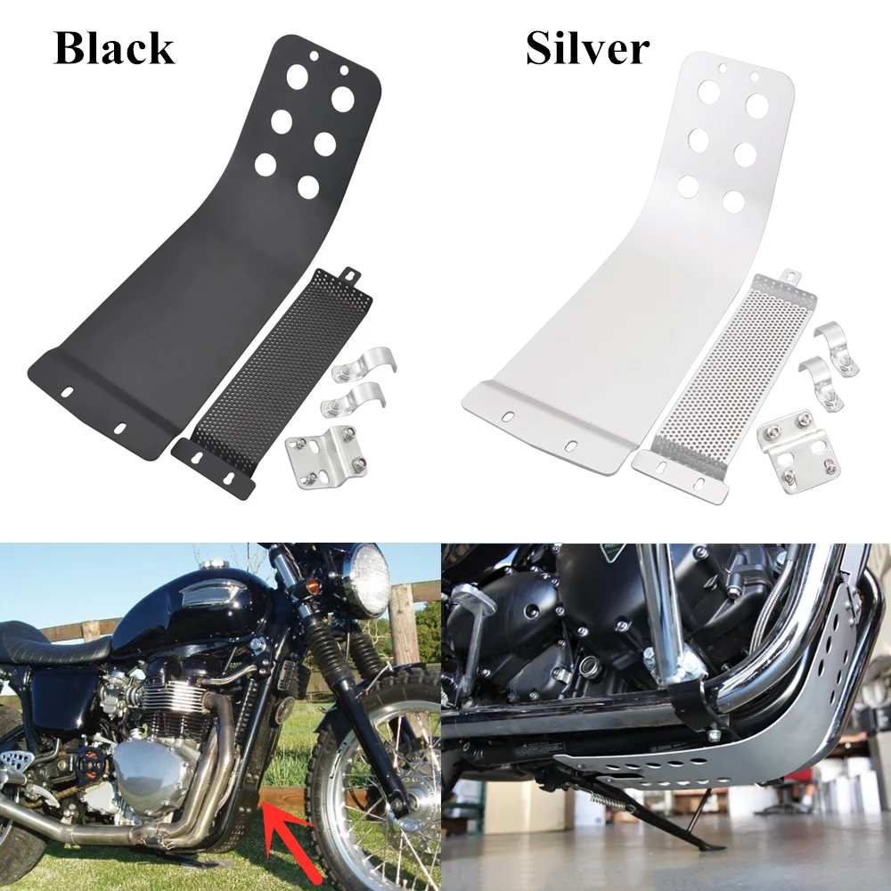 

Motorcycle Accessories Base Skid Plates Engine Guard Oil Cooler Cover For Triumph Bonneville T100 T120 Thruxton Scrambler 900