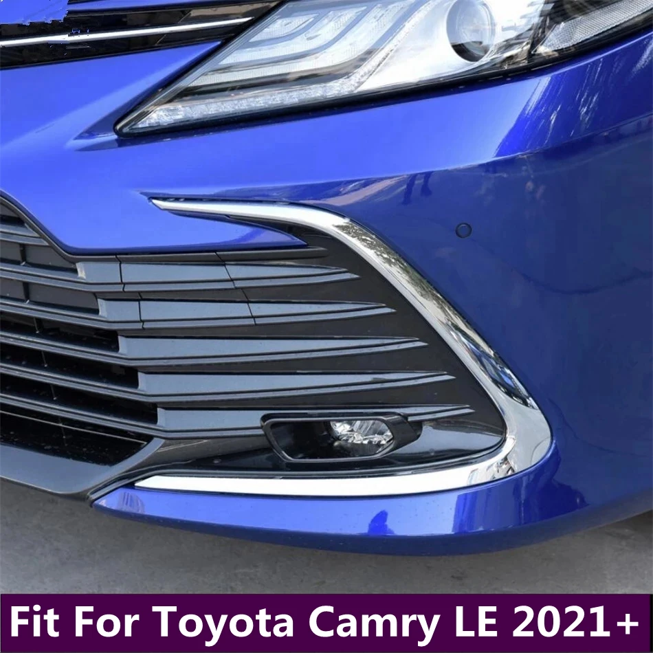 For Toyota Camry LE 2021 2022 Front Bumper Collision Avoidance Trim Fog Light Lamp Eyelid Eyebrow Strips Car Styling Accessories