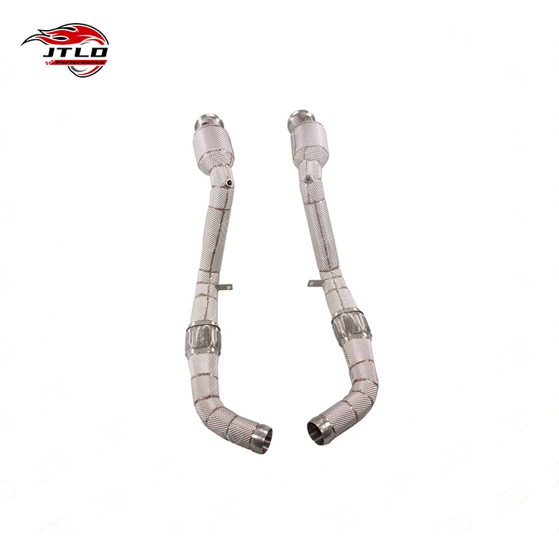 Stainless Steel High Flow Downpipe For Bentley 6.0L W12 Engine - Compatible With Continental Flying Spur Models OEM+ Exhaust Mod