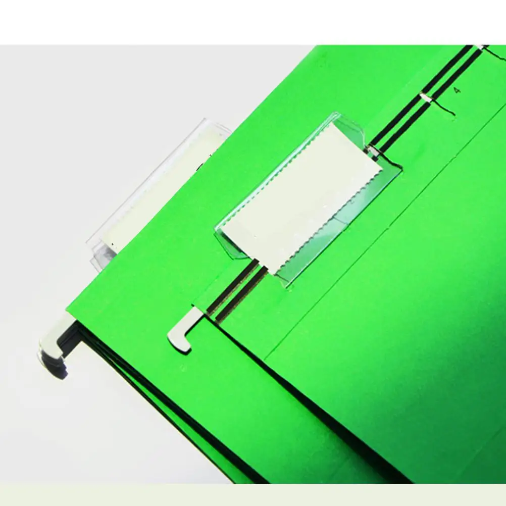 25 Pcs Clear Plastic File Folder Tabs Reusable Multicolor White Insert Time Saving Office Supplies Folder Labels
