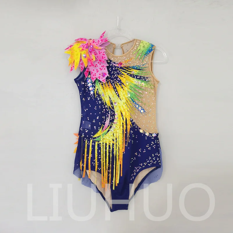 LIUHUO Rhythmic Gymnastics Leotard Competitive Cheerleading Performance For Children