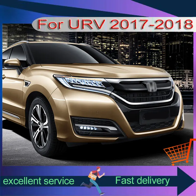 

Автомобильные фары для Honda URV 2017-2018, модифицированная передняя лампа в сборе автомобиля, светодиодные лампы для скачек, DRL, динамические указатели поворота