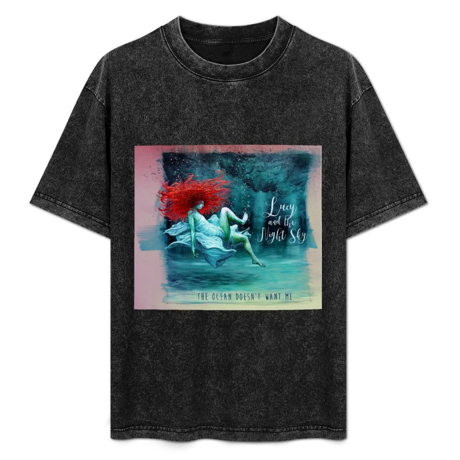

Lucy and the Night Sky - The Ocean T-Shirt Simple Casual Short Sleeve Cotton T-Shirt