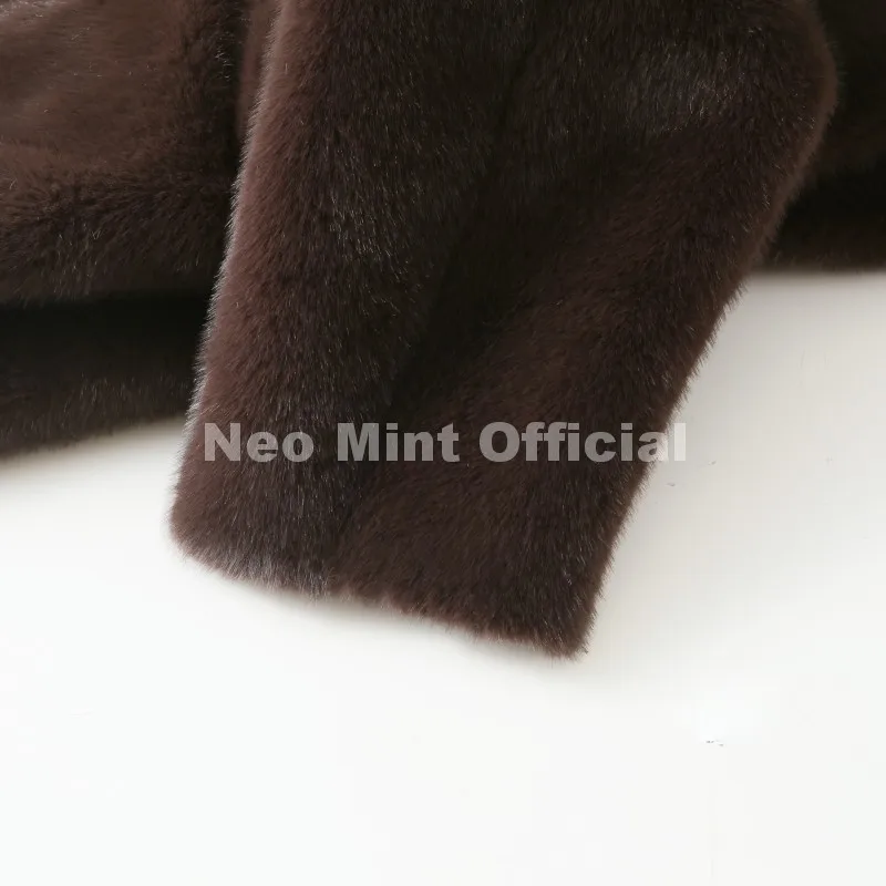 Neo Mint 2026 Winter New Windproof Shearling Jacket Women Brand Fashion Reversible Faux Mink Fur Coat Girls Short Warm Overcoat