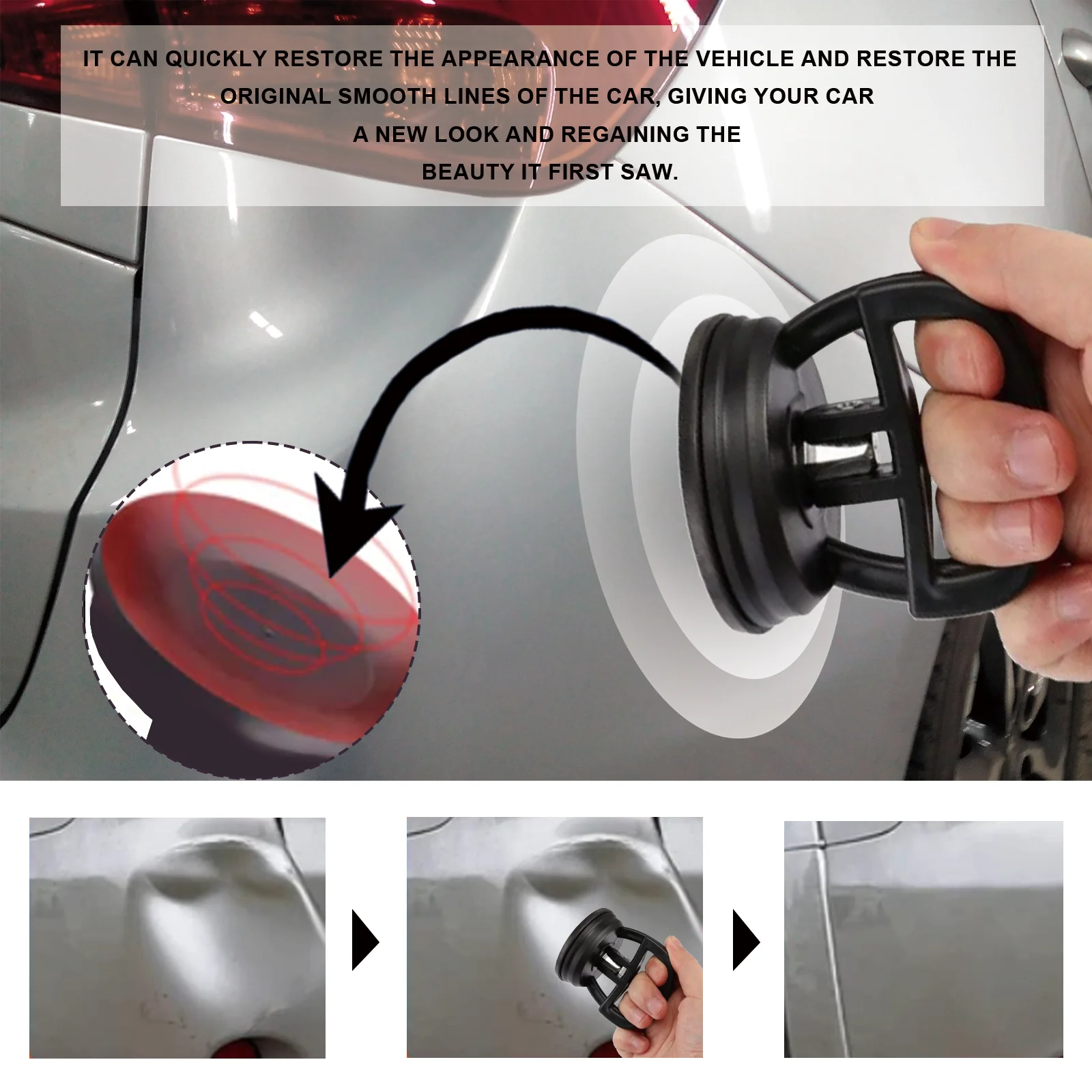 

Car Puller Heavy Duty Suction Cup Panel Tool Sucker Repair Bodywork Dent Remover Auto Dent Repair Tools Fix Mend Pull Glass