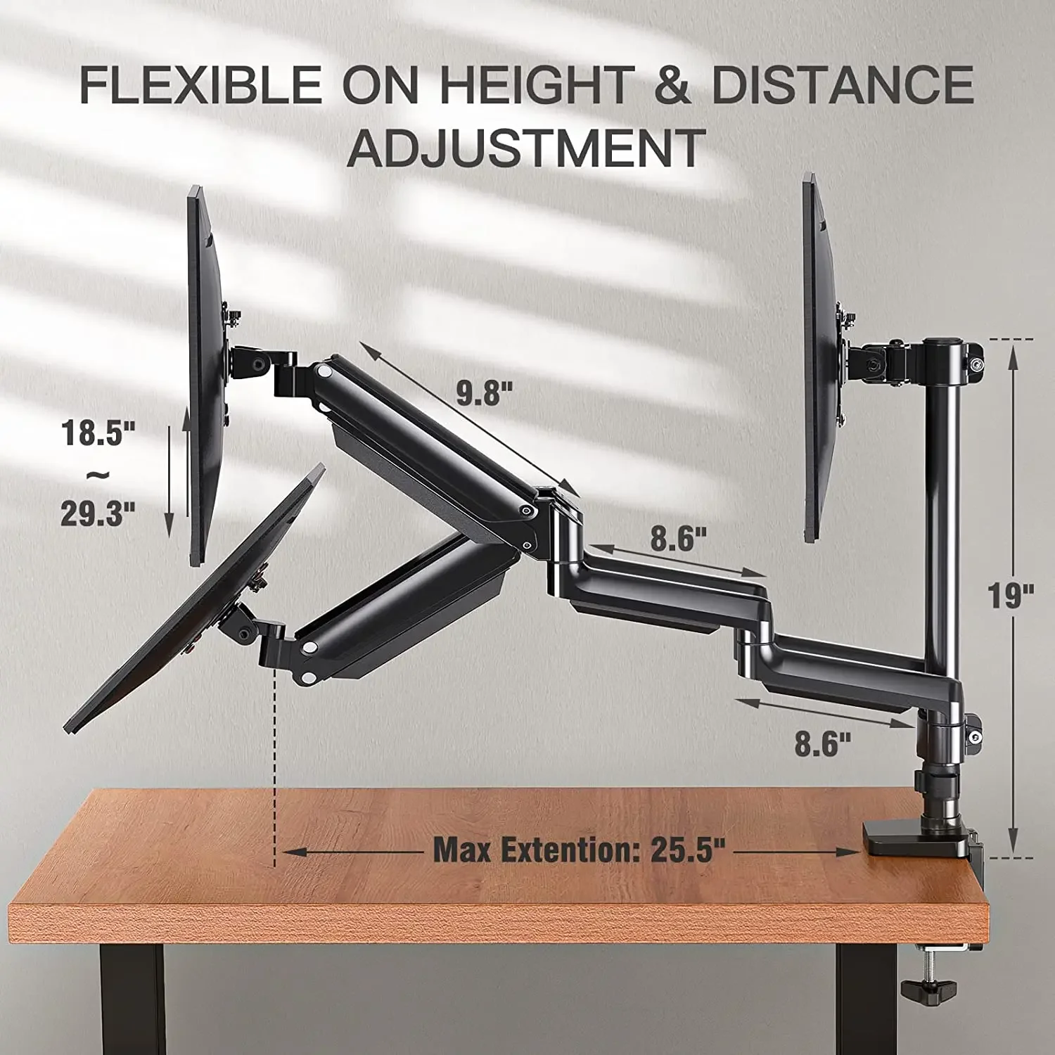 Triple Monitor Stand Desk Mount for Three Computer Screens,Triple Monitor Arm