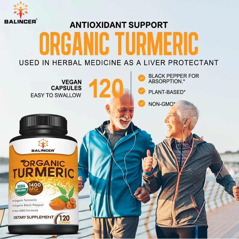 Organic Turmeric & Black Pepper - Highest Potency, Premium Joint & Healthy Inflammation Support, Non-GMO, Gluten-Free Capsules