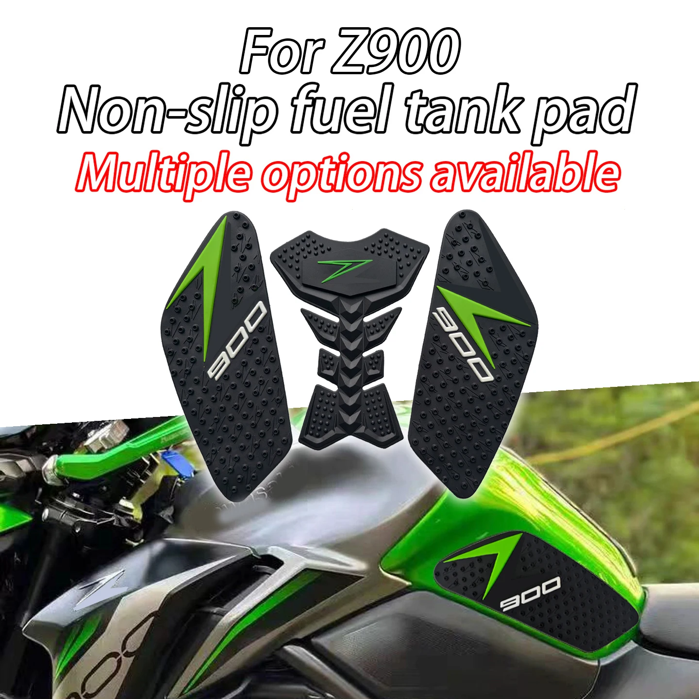

Motorcycle Fuel Tank Sticker Fuel Tank Traction Pad Suitable for Kawasaki Z900 Rubber Anti-Slip Sticker Side Decal Modification