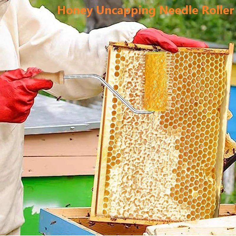 Bee Honey Extracting Uncapping Needle Roller Plastic Beekeeping Comb Tools Kit Extract Propolis Honeycomb Beekeeping Tools