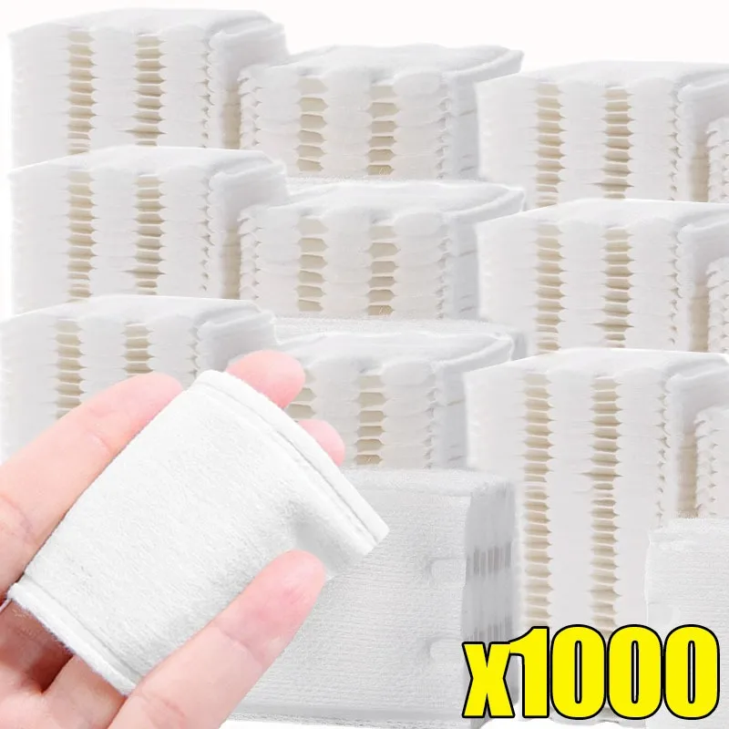 100/1000PCS 페이스 코튼 패드 일회용 메이크업 리무버 패드 소프트 화장품 물티슈 네일 클리닝 코튼 패드 메이크업 스킨 케어 도구