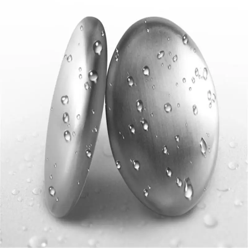 

1/2pcs Stainless Steel Odour Removing Soap Kitchen Garlic Fish Deodorising Hand Washing Soap Deodorizing Eliminating Odor Tools