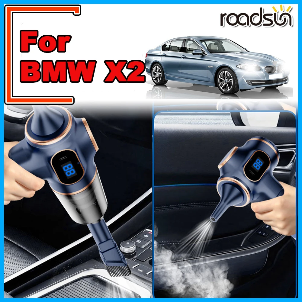 1 Set Car Vacuum Cleaner Dust Collector Dry And Wet Car Dual-Use Wireless Cleaning Appliances USB Charging 95000PA For BMW X2