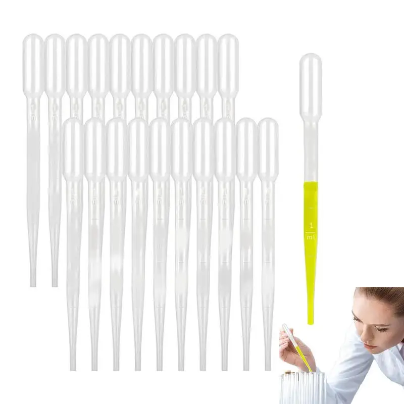 

100Pcs Laboratory Pipette Plastic Disposable Graduated Pasteur Pipette Dropper Polyethylene Makeup Tools Eye Dropper