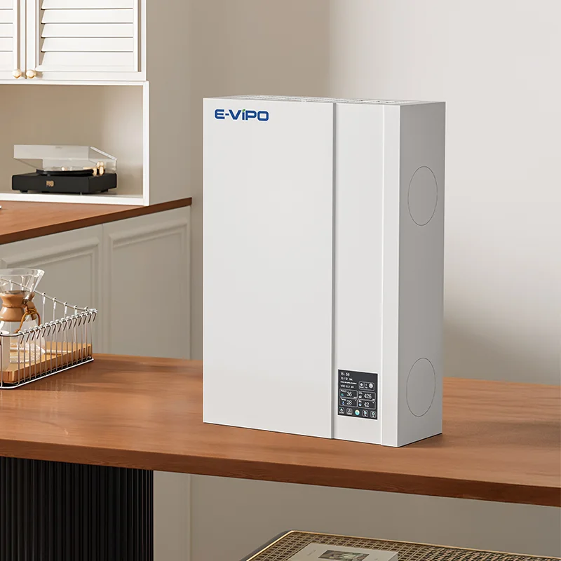 Wall Mounted Ductless ERV HVAC Air System VMC Double Flux Fresh Air Ventilation System School Dining PM2.5 MVHR Recuperator