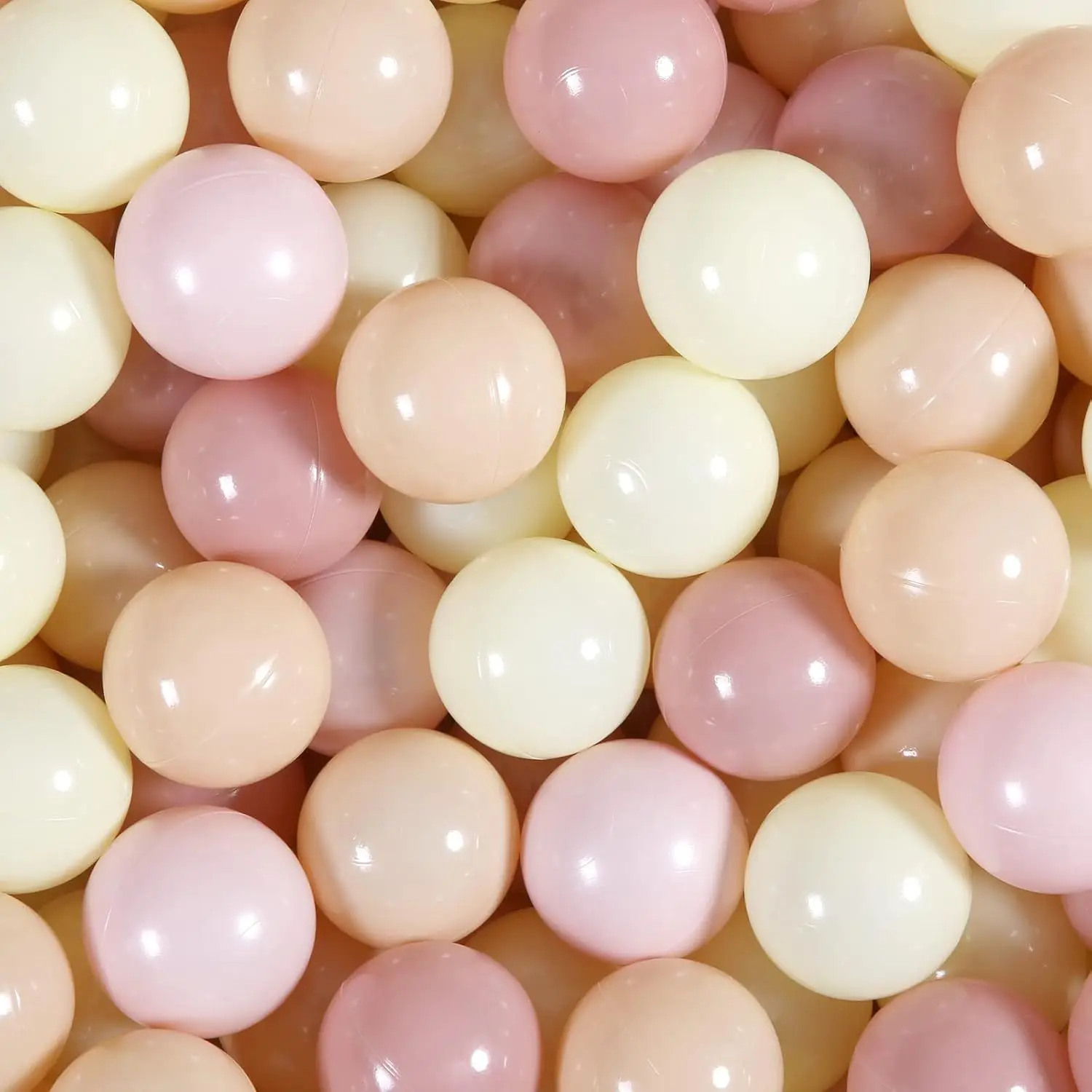 Bolas de piscina de bolas, color rosa y amarillo, 100 Uds., bolas de plástico para bebés, niñas, niños pequeños, tienda de juegos, piscina, parque infantil, decoración de fiesta