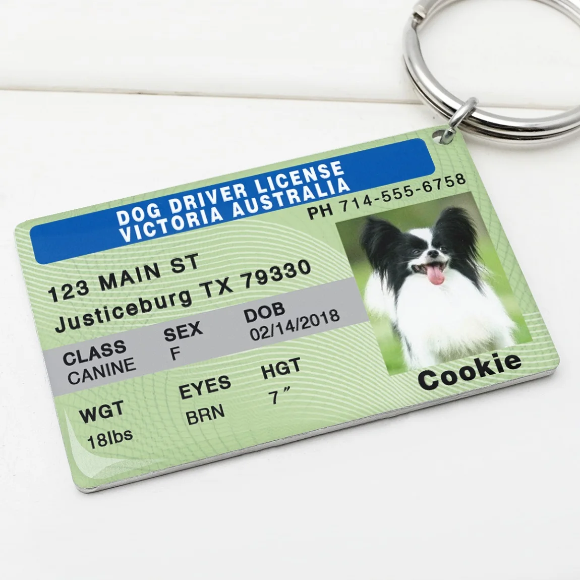 Dog Driver License Tag,Personalized Dog Tag,Pet ID Tag,Custom Dog Identfication Tag Dog Accessories Gift for Dog Lovers