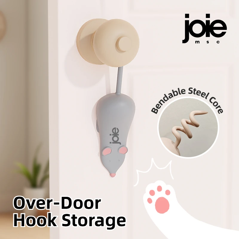 Joie Cartoon Mouse Door Stopper 2pcs Safety Silicone Reusable Shock Absorbent Wedge Blocks for Home And Office Door Protection