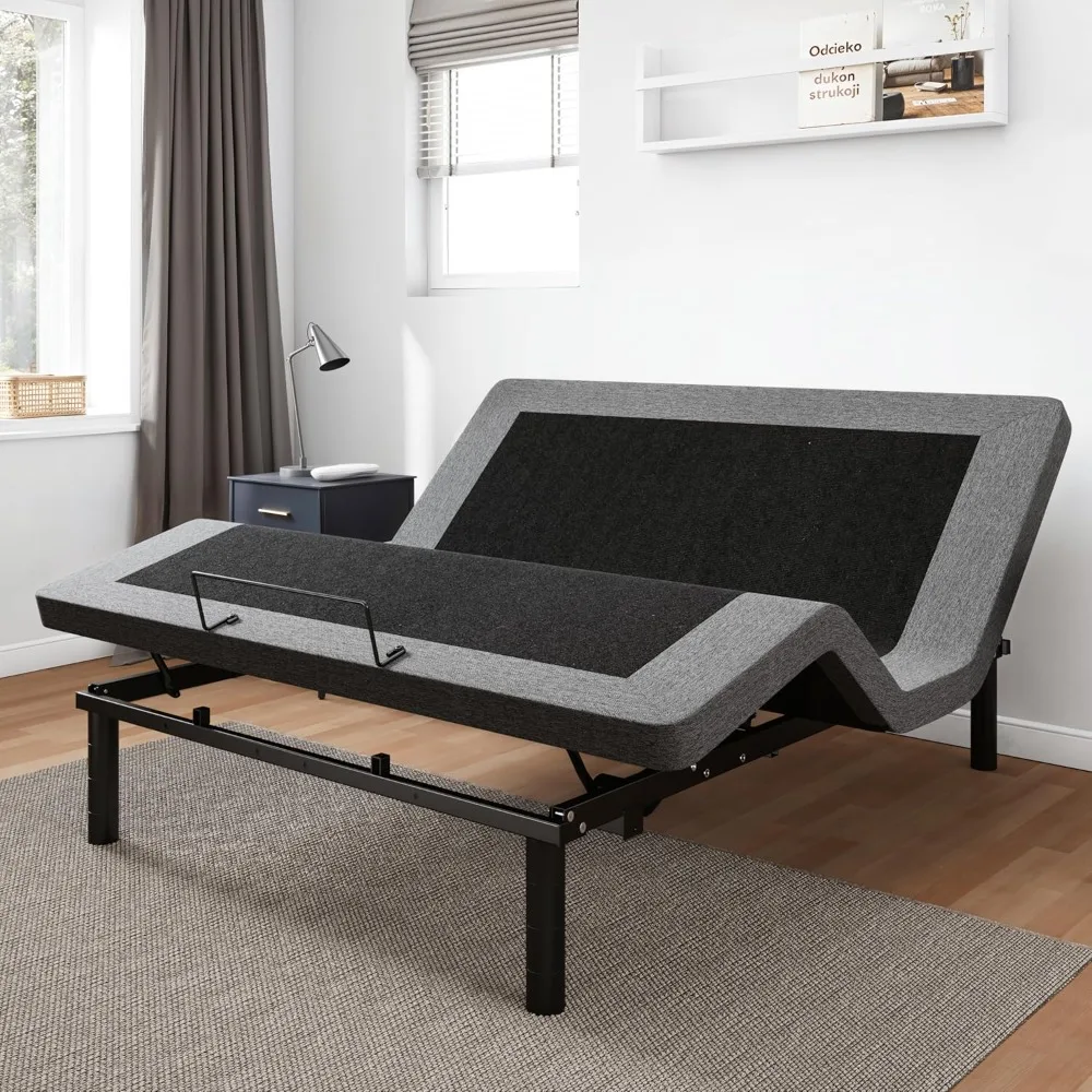 Adjustable Bed Base with Adjustable Legs, Wireless Remote Control,Whisper Quiet Durable Motor, Independent Head and Foot Incline