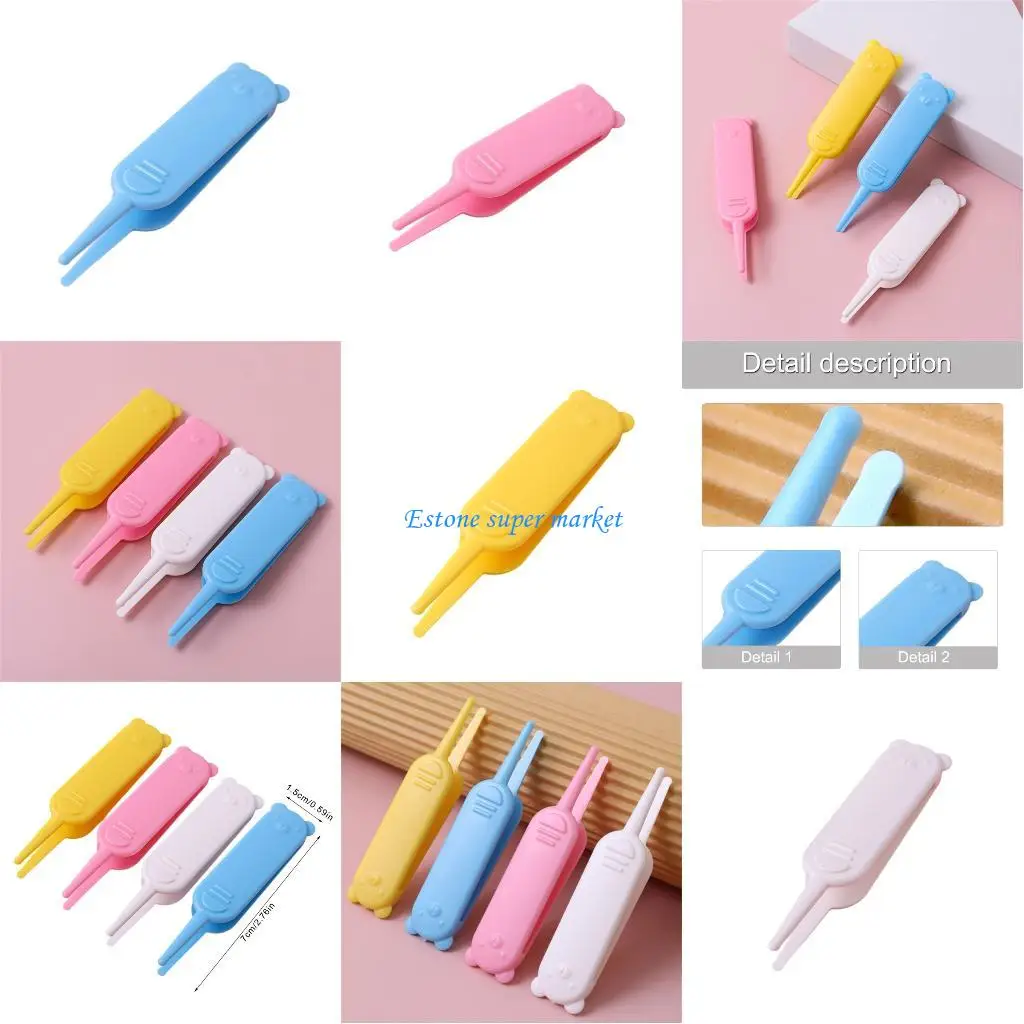 

090B Нежный детский зажим для носа, мягкий пластиковый очиститель носа, эргономичная ручка, пинцет для ухода за младенцами, для