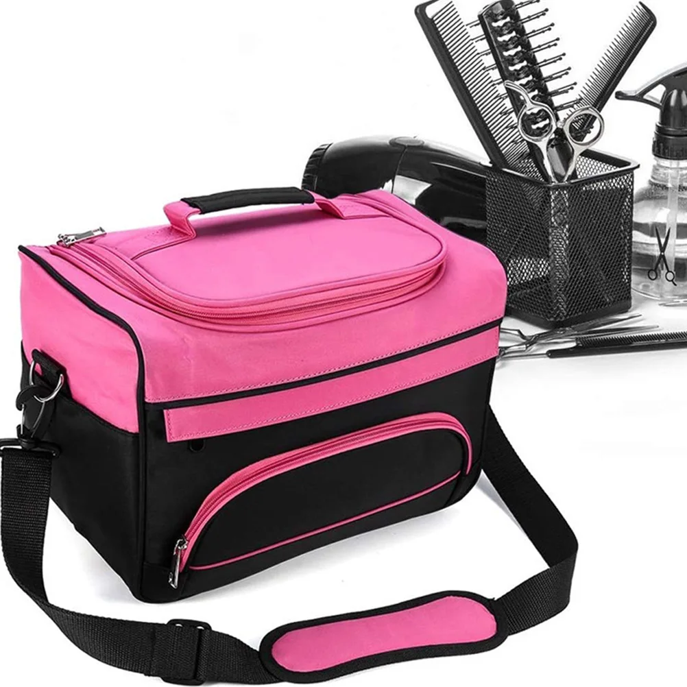 

Multifunctional Beauty Canvas Bag Large Pocket Hair Dryer Storage Portable Durable Material Shoulder Strap Travel Work