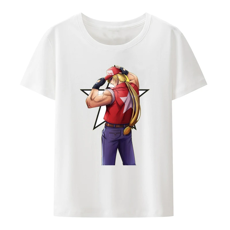 Japan Game King of Fighters Graphic Character Poster T-shirts Short-sleev Hipster Tee Camisetas T-shirt Streetwear Harajuku Tees